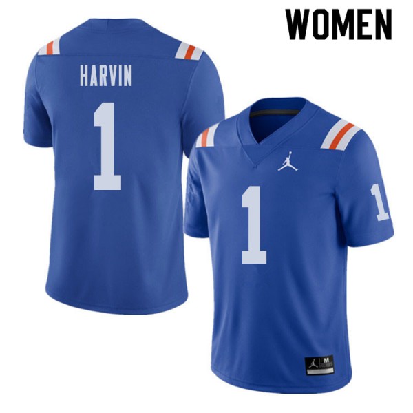 Jordan Brand Women #1 Percy Harvin Florida Gators Throwback Alternate College Football Jerseys